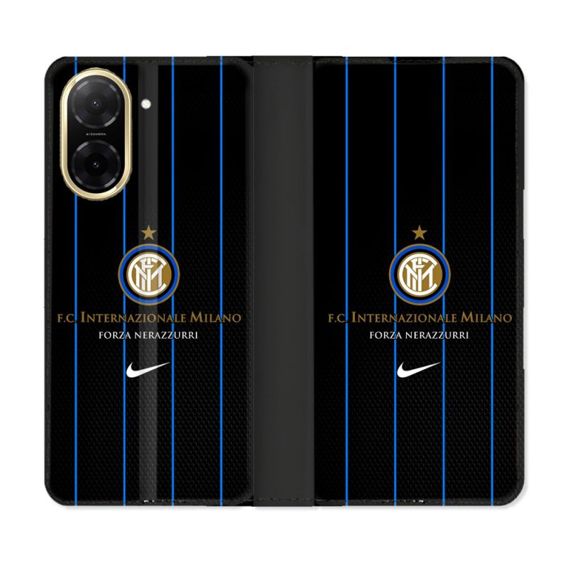 Housse cuir portefeuille Pour Xiaomi Redmi A5 Foot Inter Milan