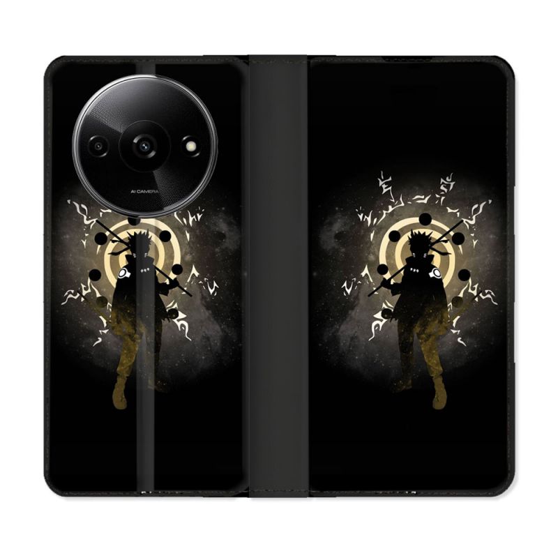 Housse cuir portefeuille Pour Xiaomi Redmi A3 Manga Naruto Sage