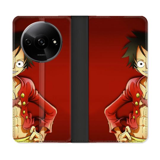 Housse cuir portefeuille Pour Xiaomi Redmi A3 Manga One Piece Luffy