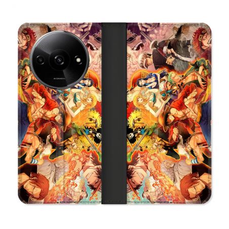 Housse cuir portefeuille Pour Xiaomi Redmi A3 Manga One Piece Nakama