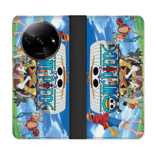 Housse cuir portefeuille Pour Xiaomi Redmi A3 Manga One Piece Sunny