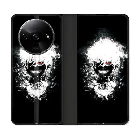 Housse cuir portefeuille Pour Xiaomi Redmi A3 Manga Tokyo Ghoul Kaneki Tag