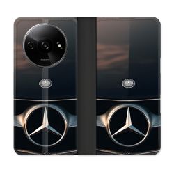 Housse cuir portefeuille Pour Xiaomi Redmi A3 Mercedes Calendre
