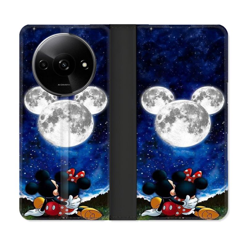 Housse cuir portefeuille Pour Xiaomi Redmi A3 Mickey Minnie