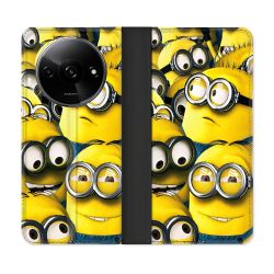 Housse cuir portefeuille Pour Xiaomi Redmi A3 Minions Groupe