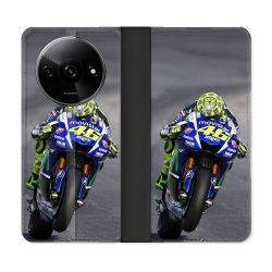Housse cuir portefeuille Pour Xiaomi Redmi A3 Moto Course GP Wheeling 46