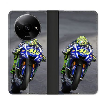Housse cuir portefeuille Pour Xiaomi Redmi A3 Moto Course GP Wheeling 46