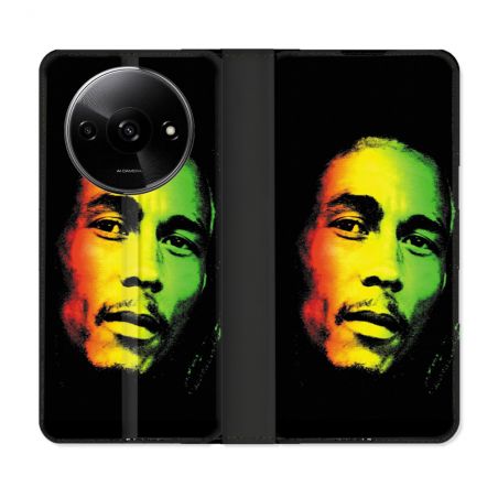 Housse cuir portefeuille Pour Xiaomi Redmi A3 Musique Bob Marley 2
