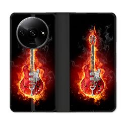 Housse cuir portefeuille Pour Xiaomi Redmi A3 Musique Guitare Electrique