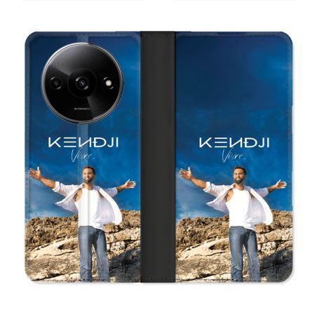 Housse cuir portefeuille Pour Xiaomi Redmi A3 Musique Kendji