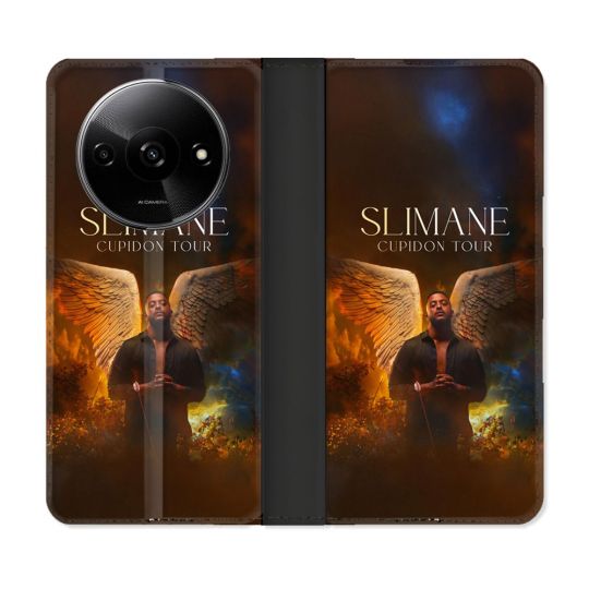 Housse cuir portefeuille Pour Xiaomi Redmi A3 Musique Slimane Ange