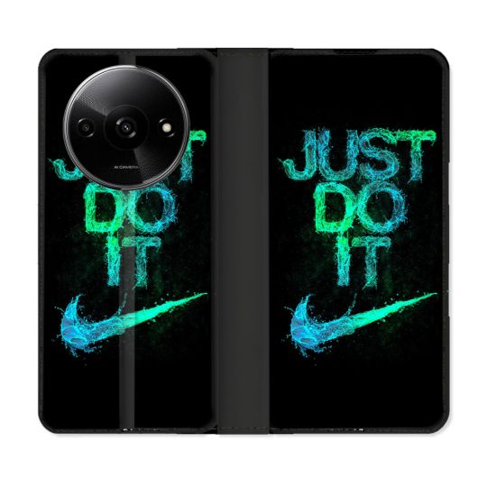 Housse cuir portefeuille Pour Xiaomi Redmi A3 Nike Just Do It