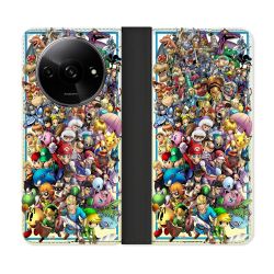 Housse cuir portefeuille Pour Xiaomi Redmi A3 Nintendo