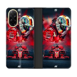 Housse cuir portefeuille Pour Xiaomi Redmi A5 Formule 1 F1 Ferrari