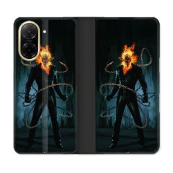 Housse cuir portefeuille Pour Xiaomi Redmi A5 Ghost Rider
