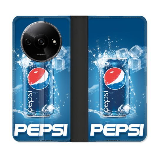 Housse cuir portefeuille Pour Xiaomi Redmi A3 Pepsi