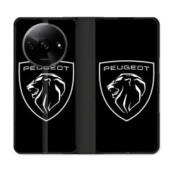 Housse cuir portefeuille Pour Xiaomi Redmi A3 Peugeot