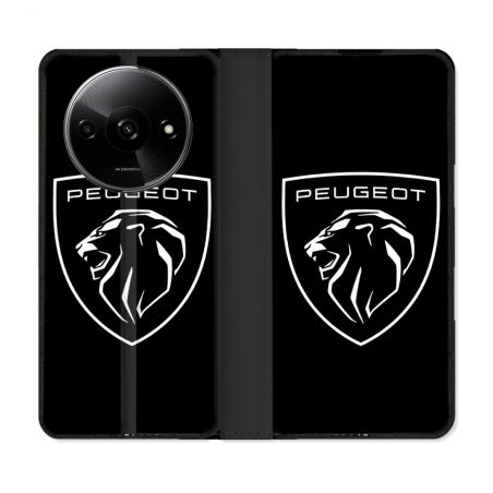 Housse cuir portefeuille Pour Xiaomi Redmi A3 Peugeot