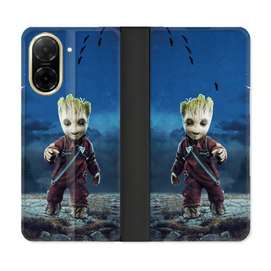 Housse cuir portefeuille Pour Xiaomi Redmi A5 Groot Bleu