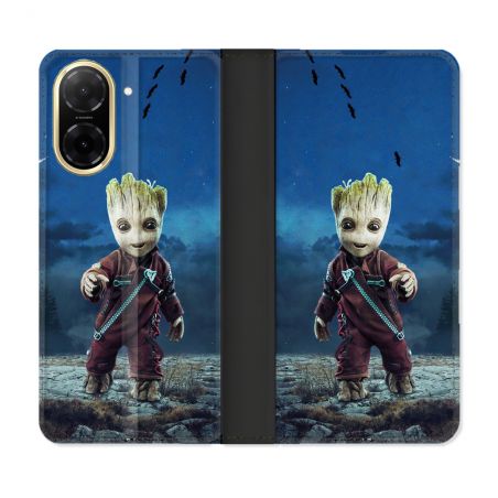 Housse cuir portefeuille Pour Xiaomi Redmi A5 Groot Bleu