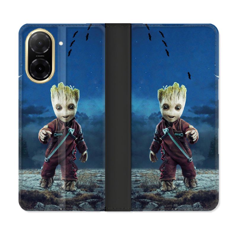 Housse cuir portefeuille Pour Xiaomi Redmi A5 Groot Bleu