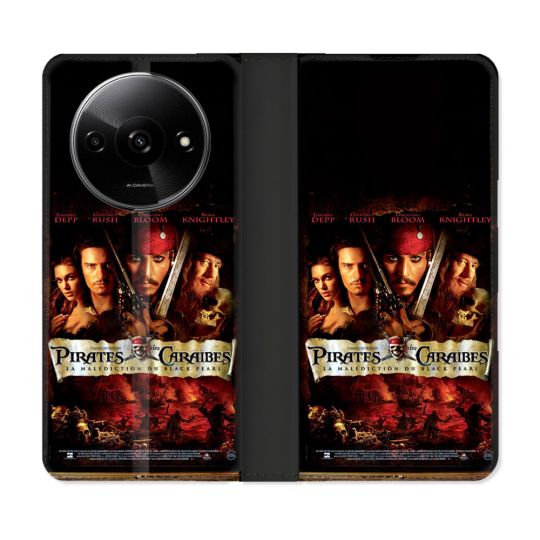 Housse cuir portefeuille Pour Xiaomi Redmi A3 Pirate Des Caraibes