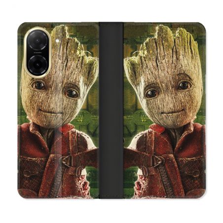 Housse cuir portefeuille Pour Xiaomi Redmi A5 Groot Vert