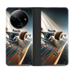 Housse cuir portefeuille Pour Xiaomi Redmi A3 Planche Skate