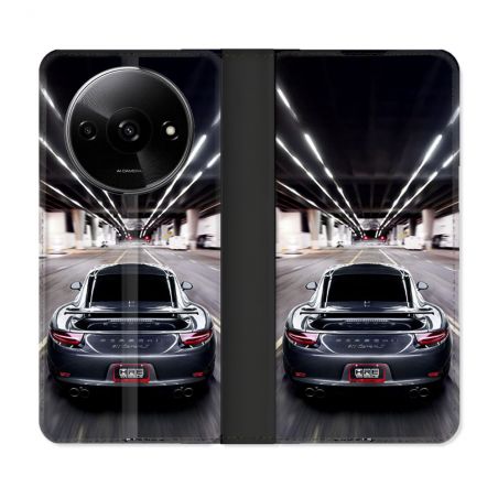 Housse cuir portefeuille Pour Xiaomi Redmi A3 Porsche 911
