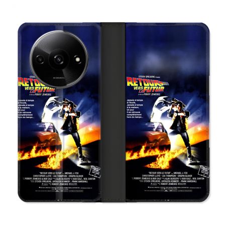 Housse cuir portefeuille Pour Xiaomi Redmi A3 Retour Vers Le Futur Affiche