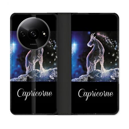 Housse cuir portefeuille Pour Xiaomi Redmi A3 Signe Zodiaque 2 Capricorne