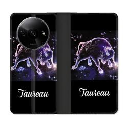 Housse cuir portefeuille Pour Xiaomi Redmi A3 Signe Zodiaque 2 Taureau