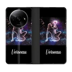 Housse cuir portefeuille Pour Xiaomi Redmi A3 Signe Zodiaque 2 Verseau