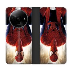 Housse cuir portefeuille Pour Xiaomi Redmi A3 Spiderman Invers