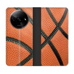 Housse cuir portefeuille Pour Xiaomi Redmi A3 Sport Ballon Basket