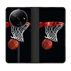 Housse cuir portefeuille Pour Xiaomi Redmi A3 Sport Basket Panier