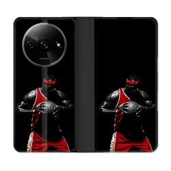 Housse cuir portefeuille Pour Xiaomi Redmi A3 Sport Basketeur