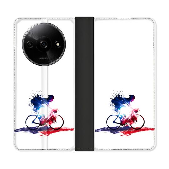 Housse cuir portefeuille Pour Xiaomi Redmi A3 Sport Cyclisme France