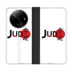Housse cuir portefeuille Pour Xiaomi Redmi A3 Sport Judo Logo