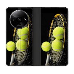 Housse cuir portefeuille Pour Xiaomi Redmi A3 Sport Tennis Balls