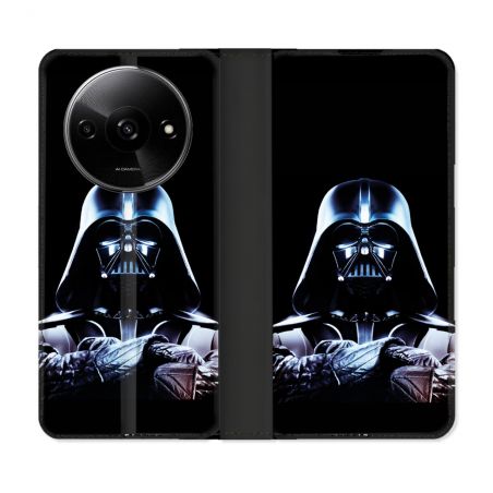 Housse cuir portefeuille Pour Xiaomi Redmi A3 Star Wars - Dark Vador Noir