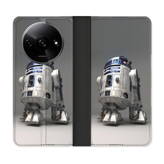 Housse cuir portefeuille Pour Xiaomi Redmi A3 Star Wars - R2D2