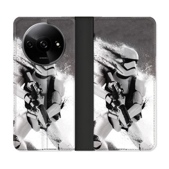 Housse cuir portefeuille Pour Xiaomi Redmi A3 Star Wars - Trooper