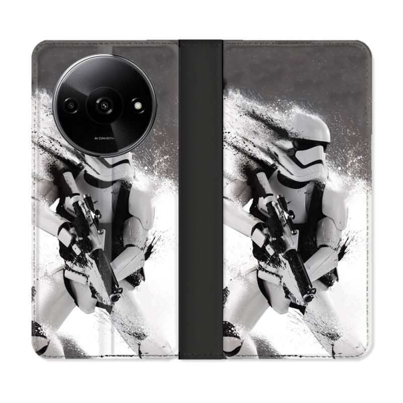 Housse cuir portefeuille Pour Xiaomi Redmi A3 Star Wars - Trooper