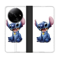 Housse cuir portefeuille Pour Xiaomi Redmi A3 Stitch Blanc