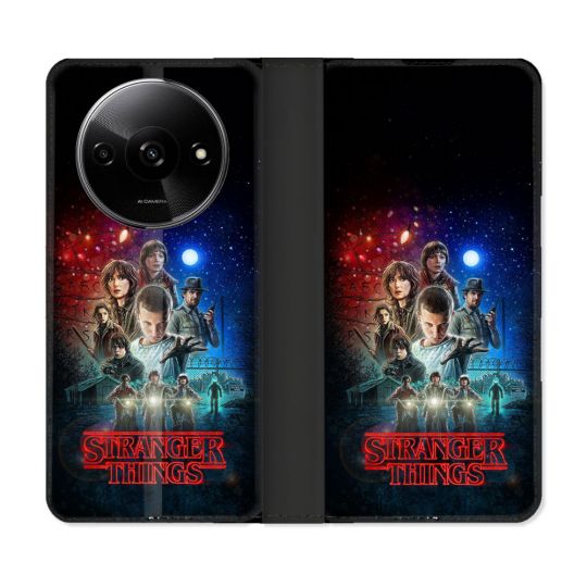Housse cuir portefeuille Pour Xiaomi Redmi A3 Stranger Things Affiche 1