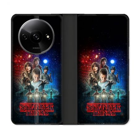 Housse cuir portefeuille Pour Xiaomi Redmi A3 Stranger Things Affiche 1