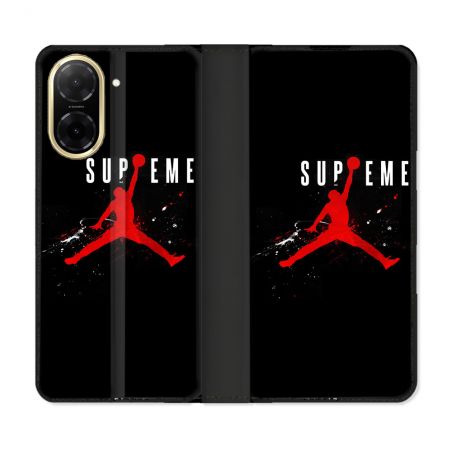 Housse cuir portefeuille Pour Xiaomi Redmi A5 Jordan Supreme Noir