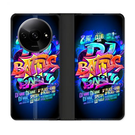 Housse cuir portefeuille Pour Xiaomi Redmi A3 Street Art Rap