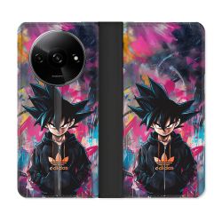 Housse cuir portefeuille Pour Xiaomi Redmi A3 Street Art Sangoku